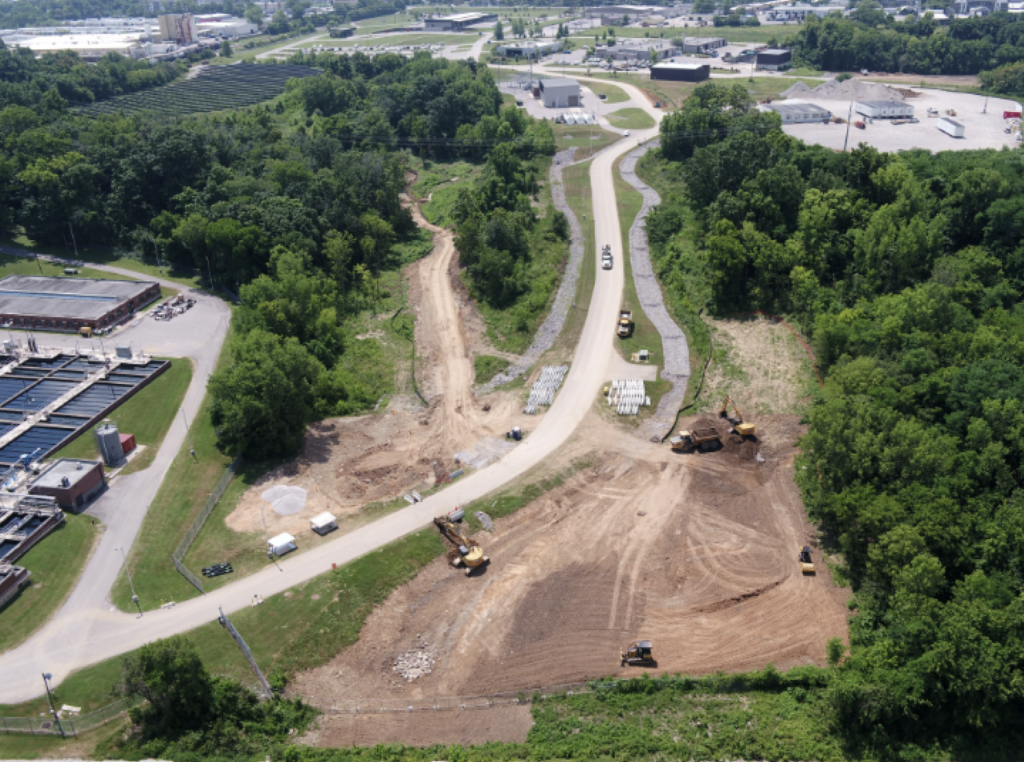 Access Road to Tunneling Area is Constructed